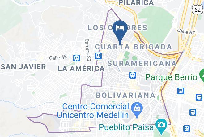 Medellin - Hotel Street 50 Estadio Maps
