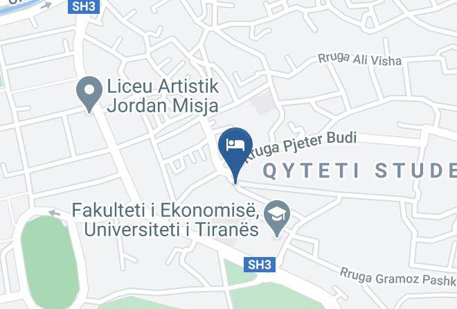 Tirana - Hotel Studenti Maps