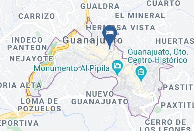 Guanajuato City Centre - Hotel & Suite Boutique Los Angeles Guanajuato Maps