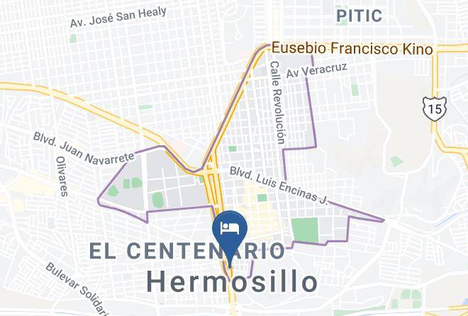 Hermosillo - Hotel Suites Kino Maps