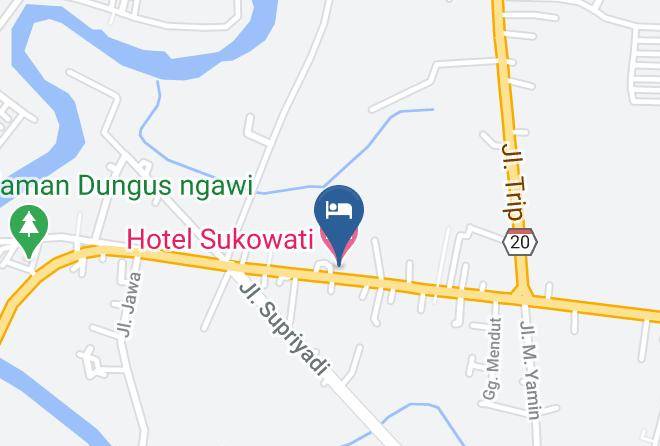 Ngawi Regency - Hotel Sukowati Maps