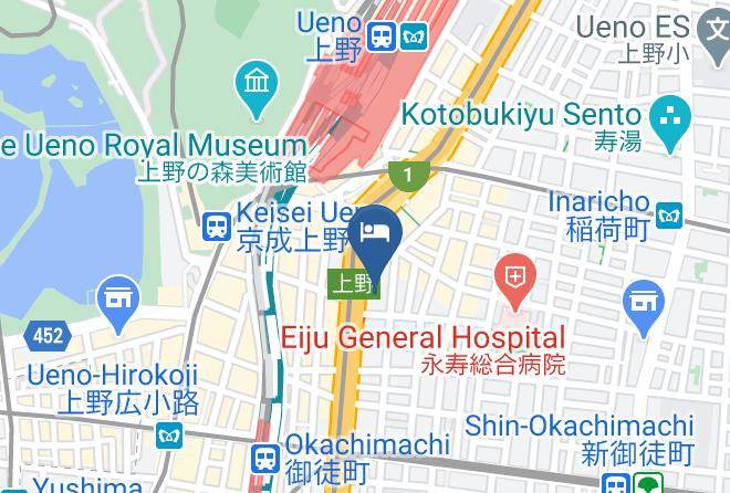 Taito Ward - Tosei Hotel Cocone Ueno Maps