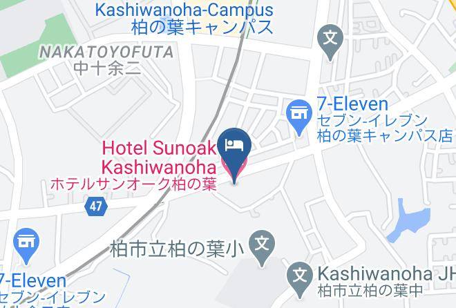 Kashiwa City - Hotel Sunoak Kashiwanoha Maps