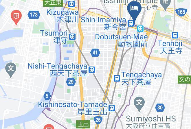 Osaka City Nishinari Ward - Hotel Sunplaza Ii Annex Maps