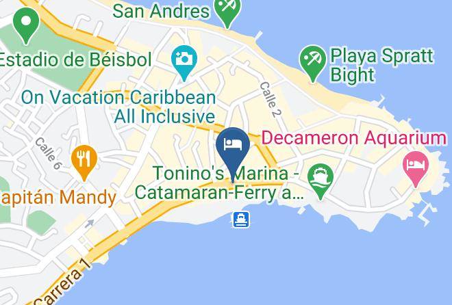 San Andres - Hotel Sunrise Beach Maps