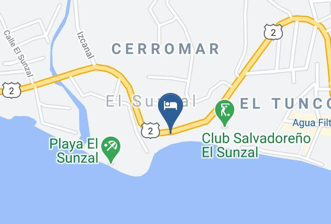 Tamanique - Hotel Sunzal Reef Restaurante Surf & Bar Maps