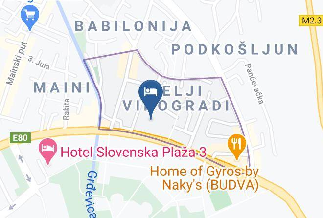 Budva - Hotel Suzana Maps