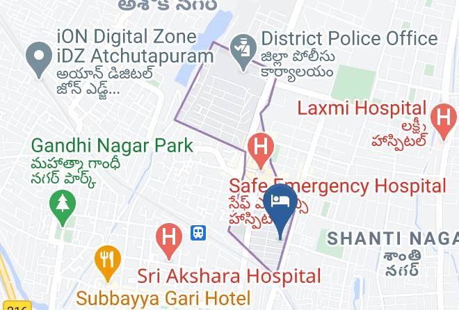 Kakinada - Hotel Swapna Grand A C Maps