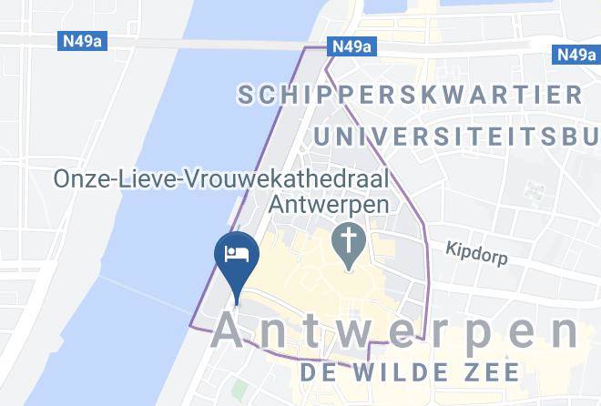 Antwerp - Hotel 't Sandt Antwerpen Maps