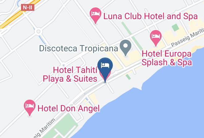 Barcelona - Hotel Tahiti Playa & Suites Maps