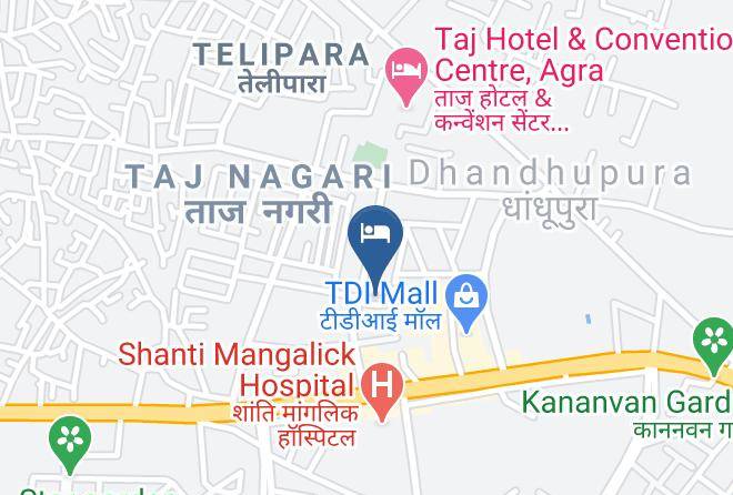 Agra - Hotel Taj Galaxy Agra Maps