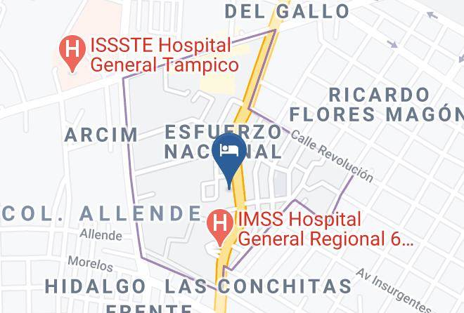 Ciudad Madero - Hotel Tampico Express Maps