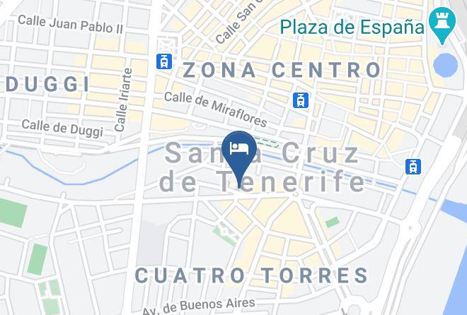 Santa Cruz De Tenerife - Hotel Tanausu Maps