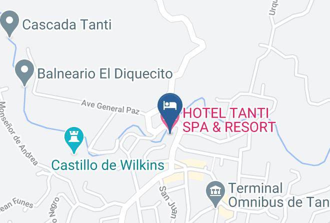 Punilla Department - Hotel Tanti Spa & Resort Maps