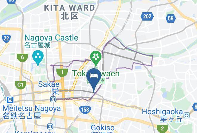 Nagoya City Higashi Ward - Hotel Taos Maps