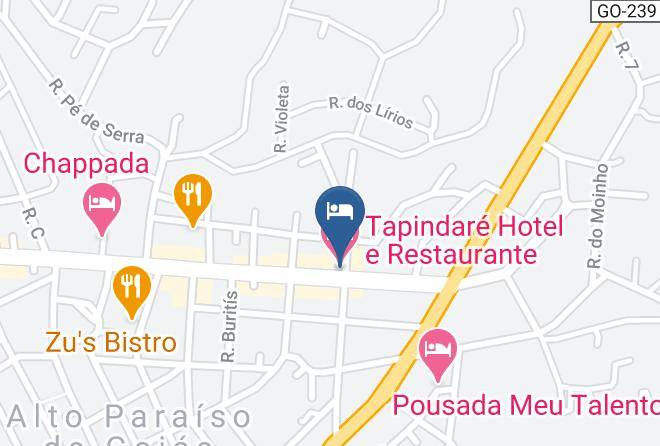 Alto Paraiso De Goias - Tapindare Hotel E Restaurante Maps