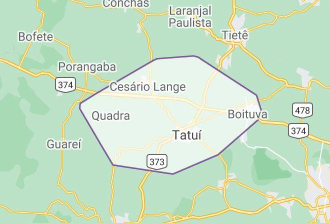 Tatui - Hotel Tatui Economico Maps