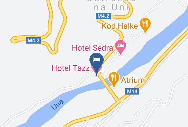 Unsko Sanski - Hotel Tazz Maps