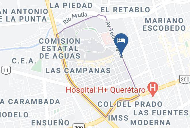 Santiago De Queretaro - Hotel Tecnologico Maps