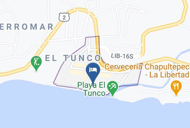 Tamanique - Hotel Tekuani Kal Maps