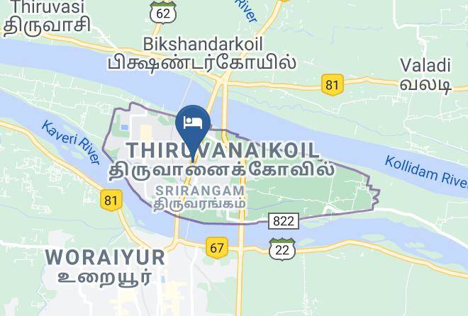 Srirangam - Hotel Temple In Maps