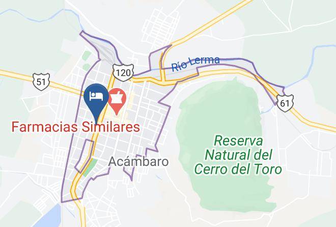 Acambaro - Hotel Terraza Jardin Maps