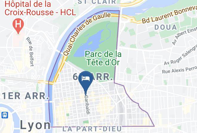 Rhone - Hotel Tete D'or Maps