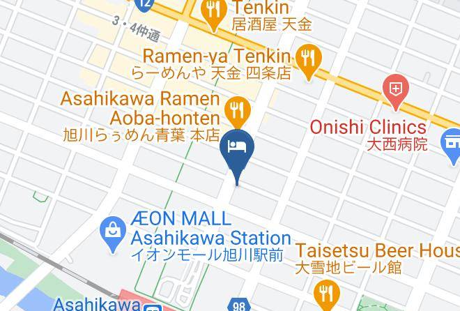 Asahikawa City - Hotel Tetora Asahikawa Station Maps
