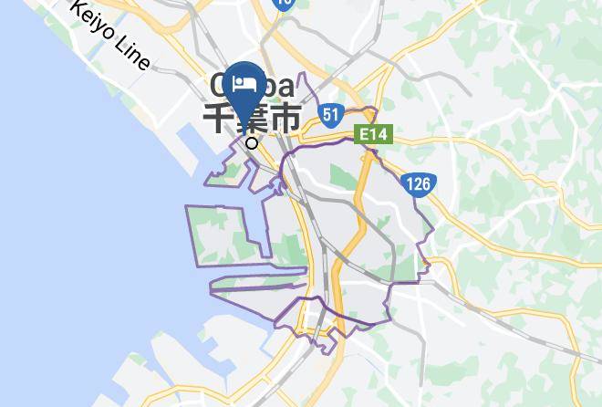 Chiba City Chuo Ward - Hotel Tetora Chiba Minato Station Square Maps