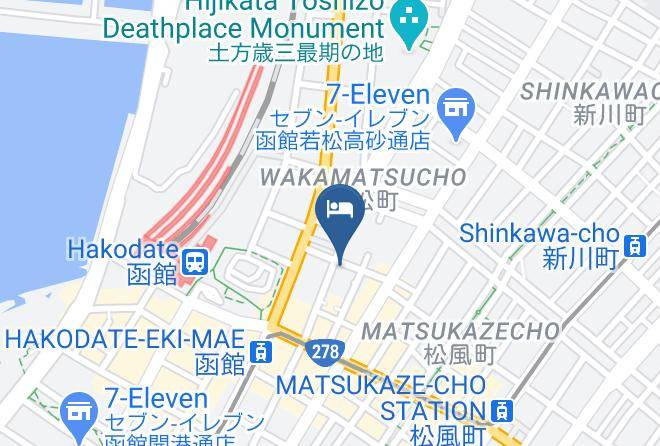 Hakodate City - Hotel Tetora Hakodate Ekimae Maps