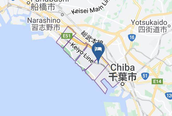 Chiba City Mihama Ward - Hotel Tetra Makuhari Inage Kaigan Maps