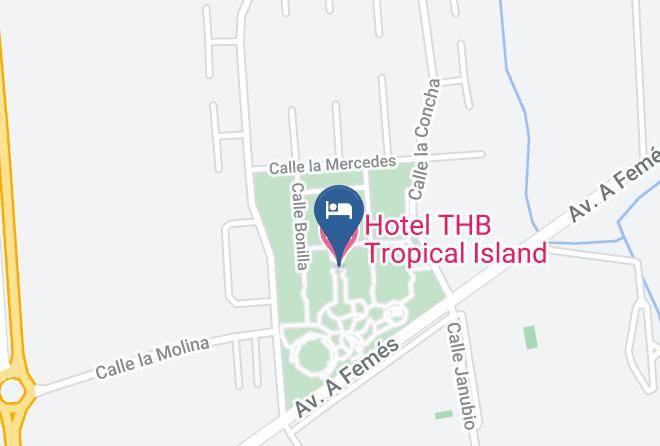 Hotel Thb Tropical Island Map