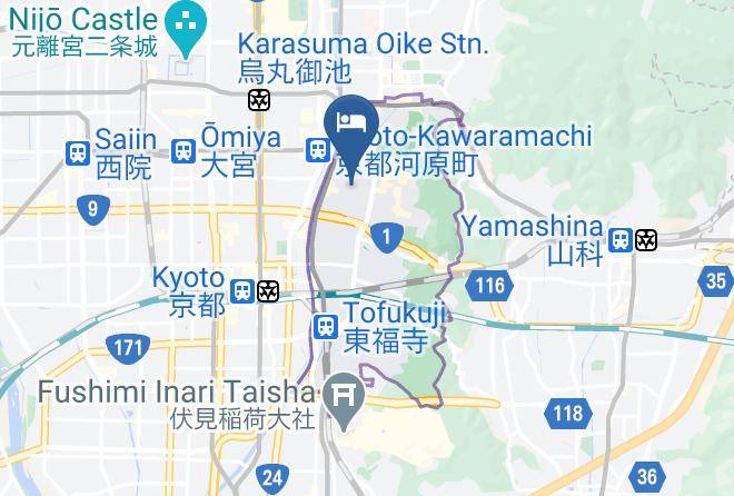 Kyoto City Higashiyama Ward - Hotel The Celestine Kyoto Gion Maps