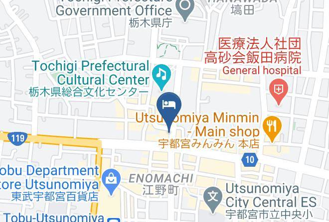 Utsunomiya City - Hotel The Centre Utsunomiya Maps