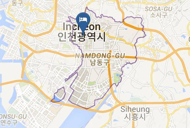 Namdonggu - Hotel The Designers Incheon Maps
