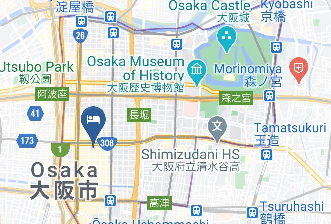 Osaka City Chuo Ward - Hotel The Flag Shinsaibashi Maps