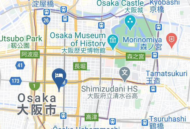 Osaka City Chuo Ward - Hotel The Grandee Shinsaibashi Maps