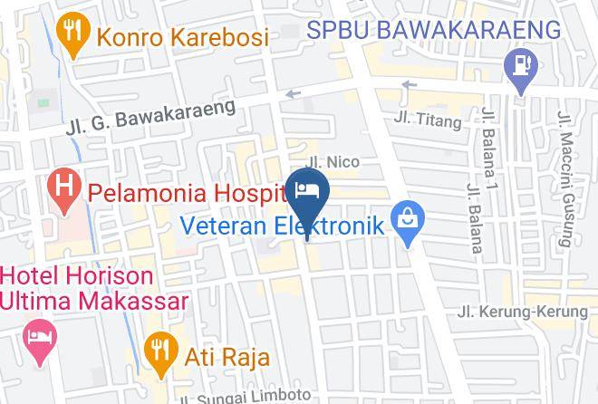 Makassar - Hotel The One Maps