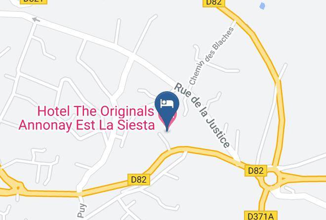 Ardeche - Hotel The Originals Annonay Est La Siesta Maps