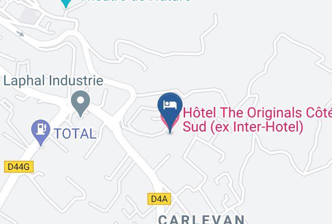 Hotel The Originals Cote Sud Map