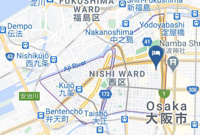 Osaka City Nishi Ward - Hotel The Rock Maps