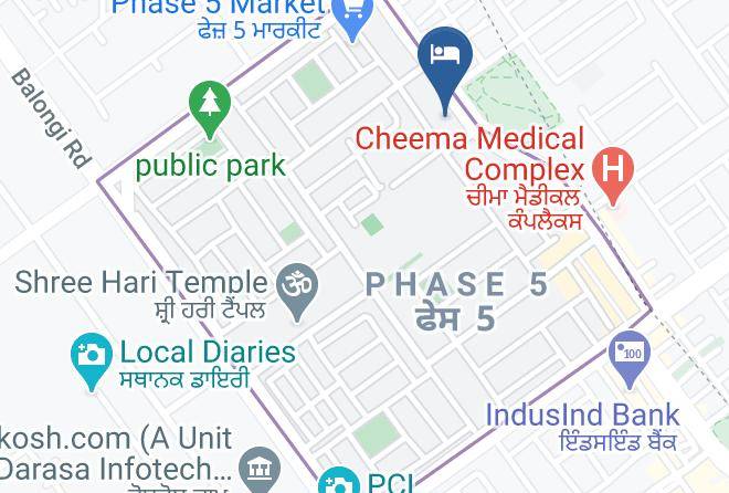 Mohali - Hotel The Zodiac Maps