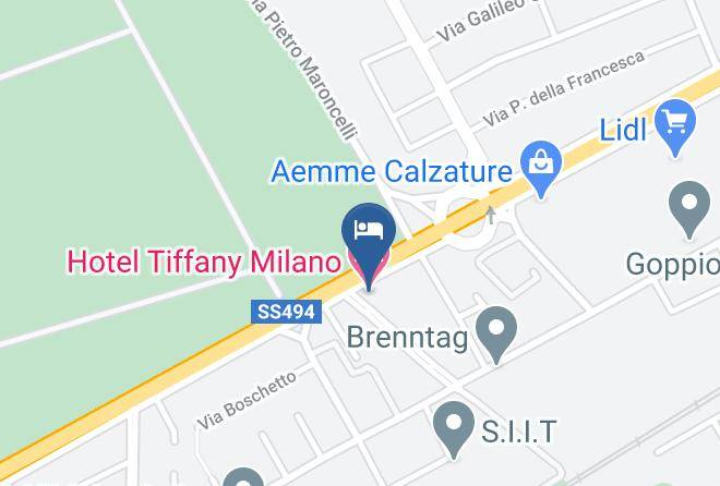 Hotel Tiffany Milano Map