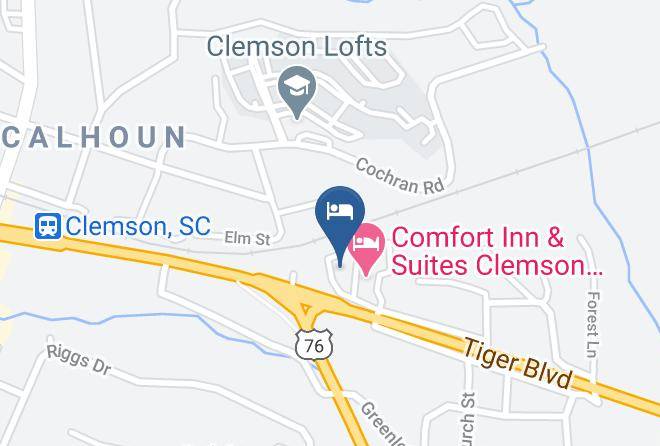 Pickens - Hotel Tillman Clemson Univ Area Maps