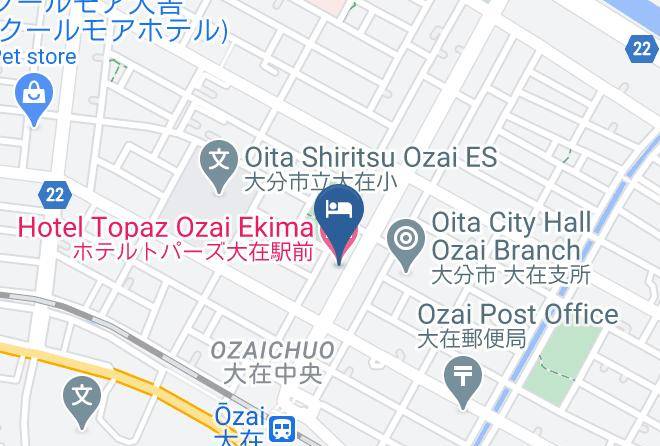 Oita City - Hotel Topaz Ozai Ekima Maps