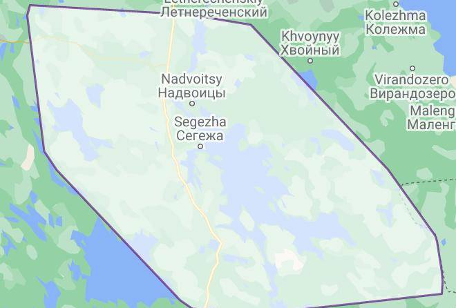 Segezhsky District - Hotel Topazkola Maps