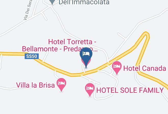Hotel Torretta Bellamonte Predazzo Val Di Fiemme Dolomiti Trentino Map
