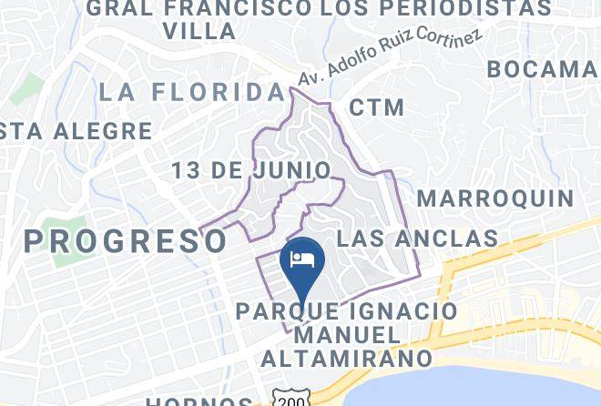 Acapulco De Juarez - Hotel Tortuga Express Maps