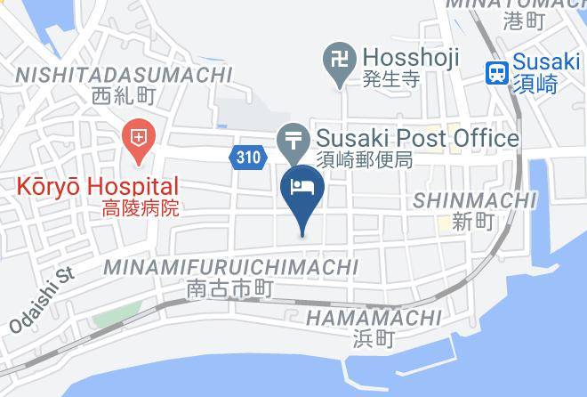Susaki City - Hotel Town Honmachi Maps