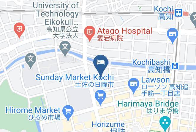 Kochi City - Hotel Town Nishikigawa Maps